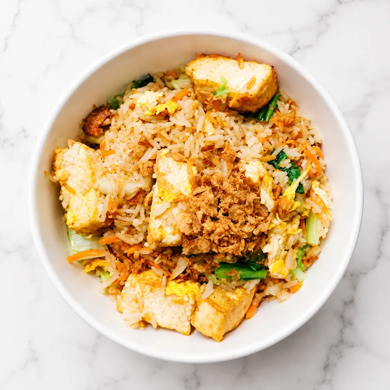 Riz sauté au tofu