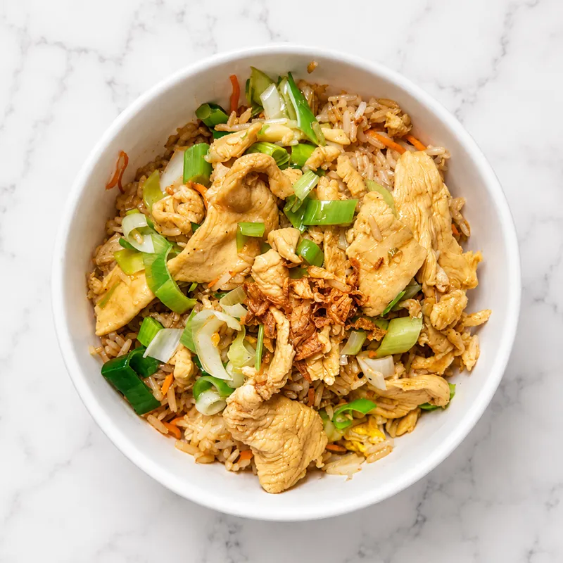 Riz sauté au poulet