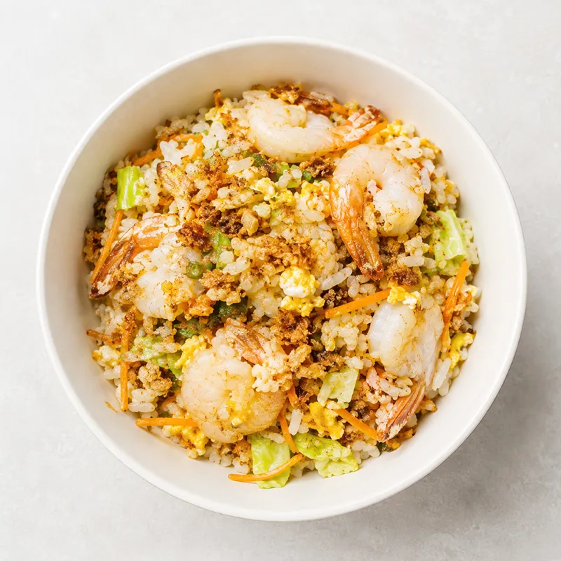 Riz sauté aux crevettes